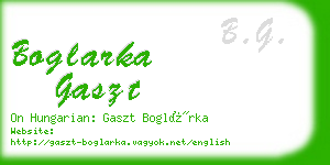 boglarka gaszt business card